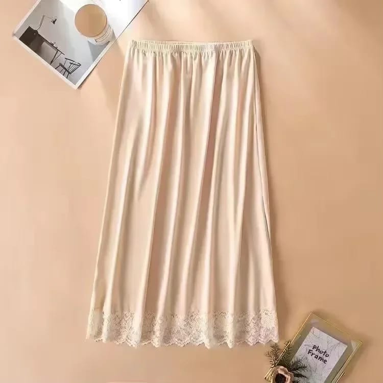 Underskirt satin fabric With Lace
