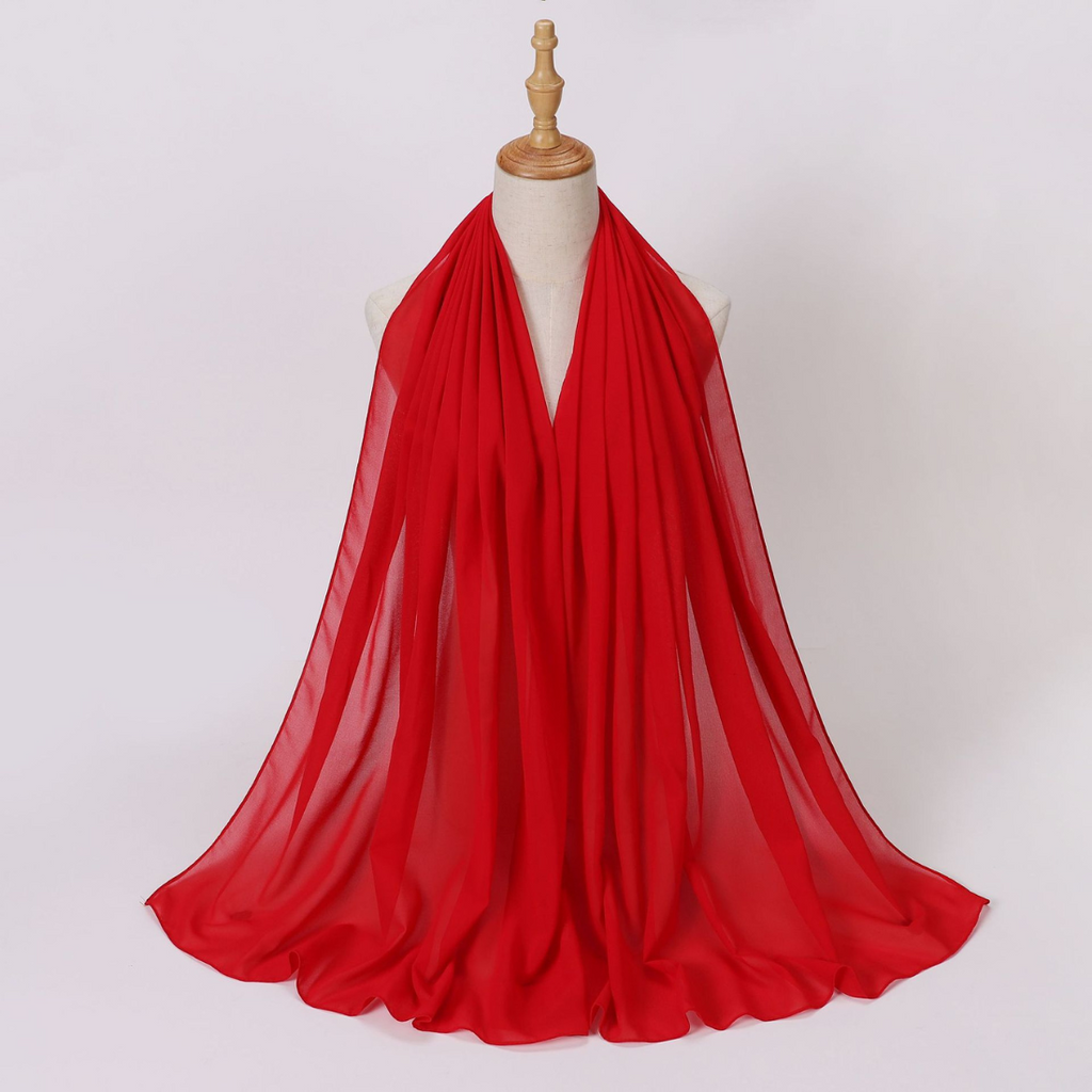 Chiffon veil with a healthy bandana