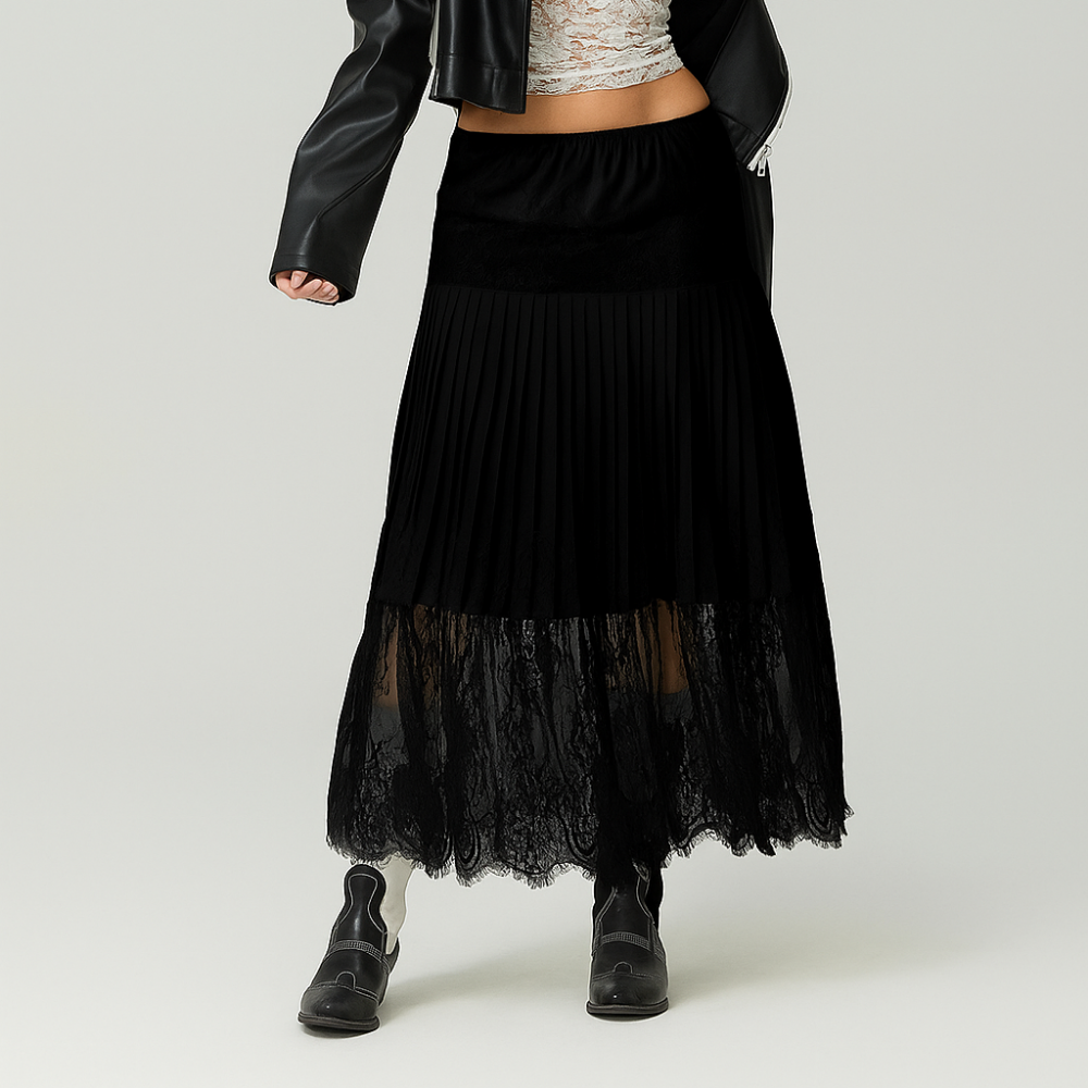 Long Plissé skirt
