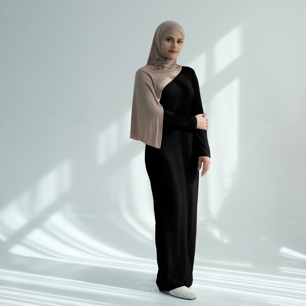 Basic Dress with sleeves Cotton material