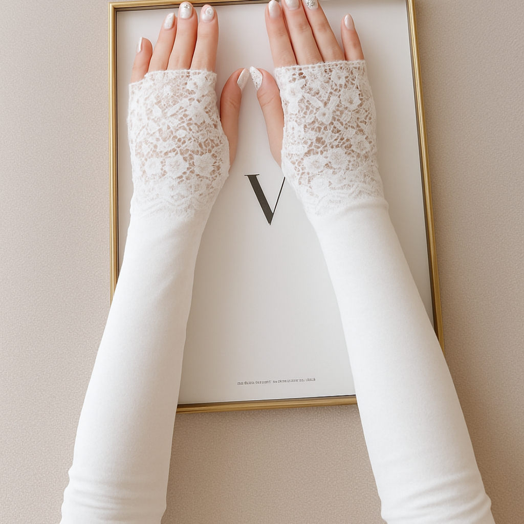 Sleeve palm Cotton with Lace
