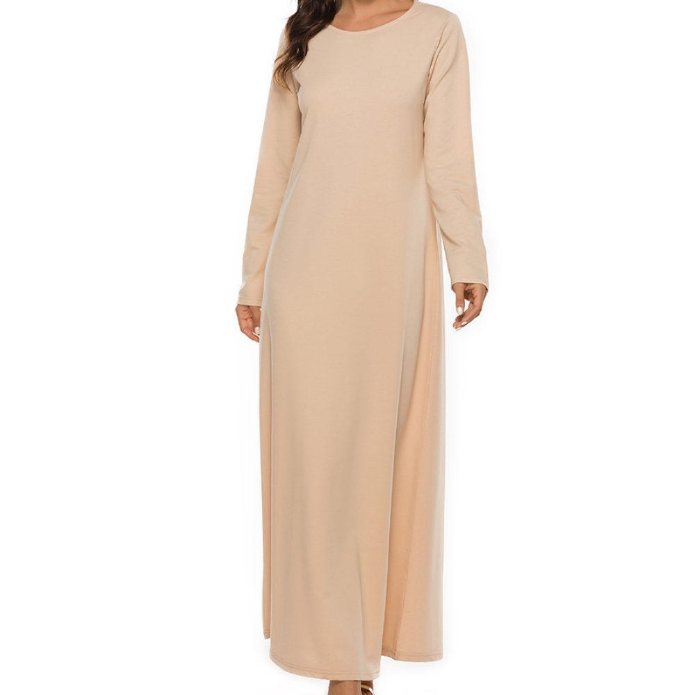 Basic Dress C Y material  With sleeves
