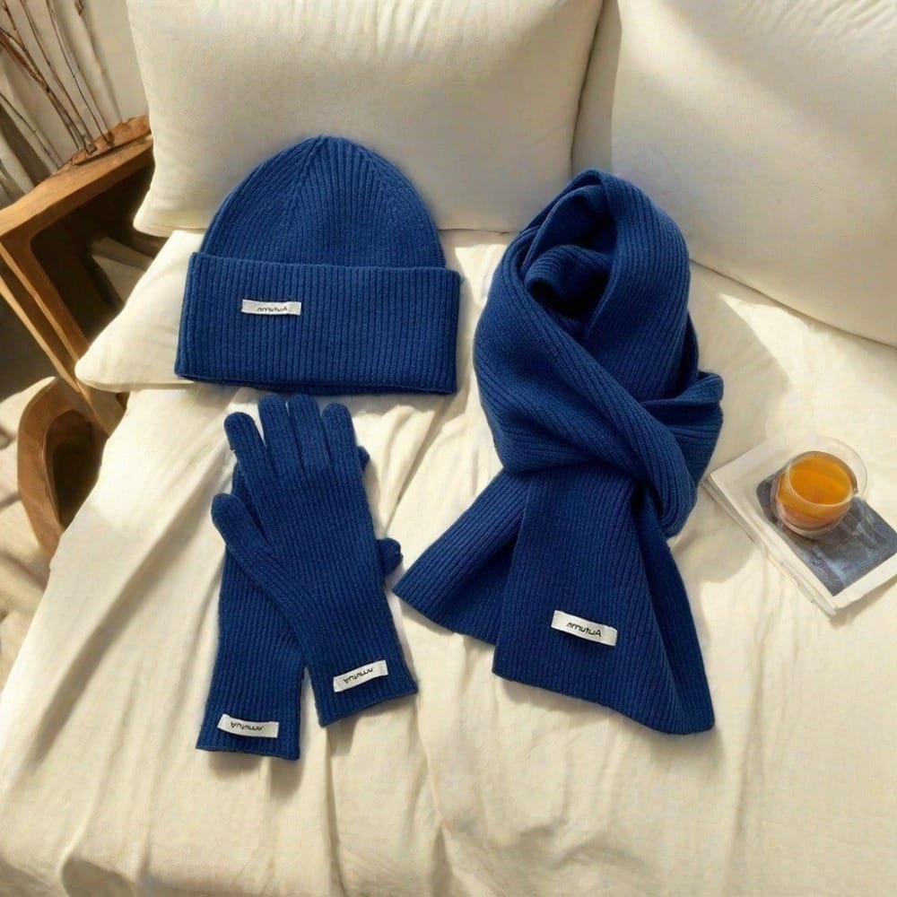 Three-piece Set Women's Scarf Hat Set