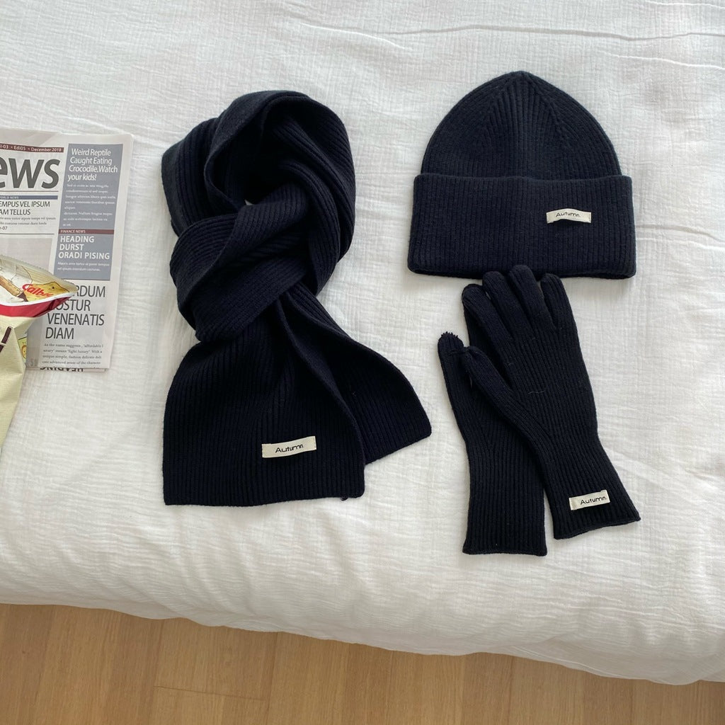 Three-piece Set Women's Scarf Hat Set