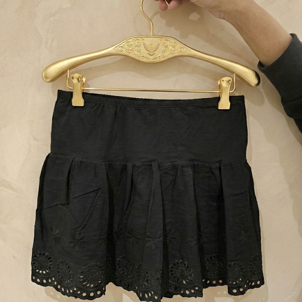 Premium Cotton & Guipure Lace Extension Skirt (35cm)