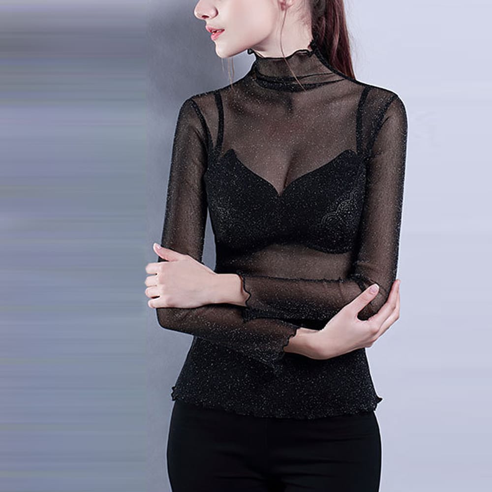 Top Silver High neck