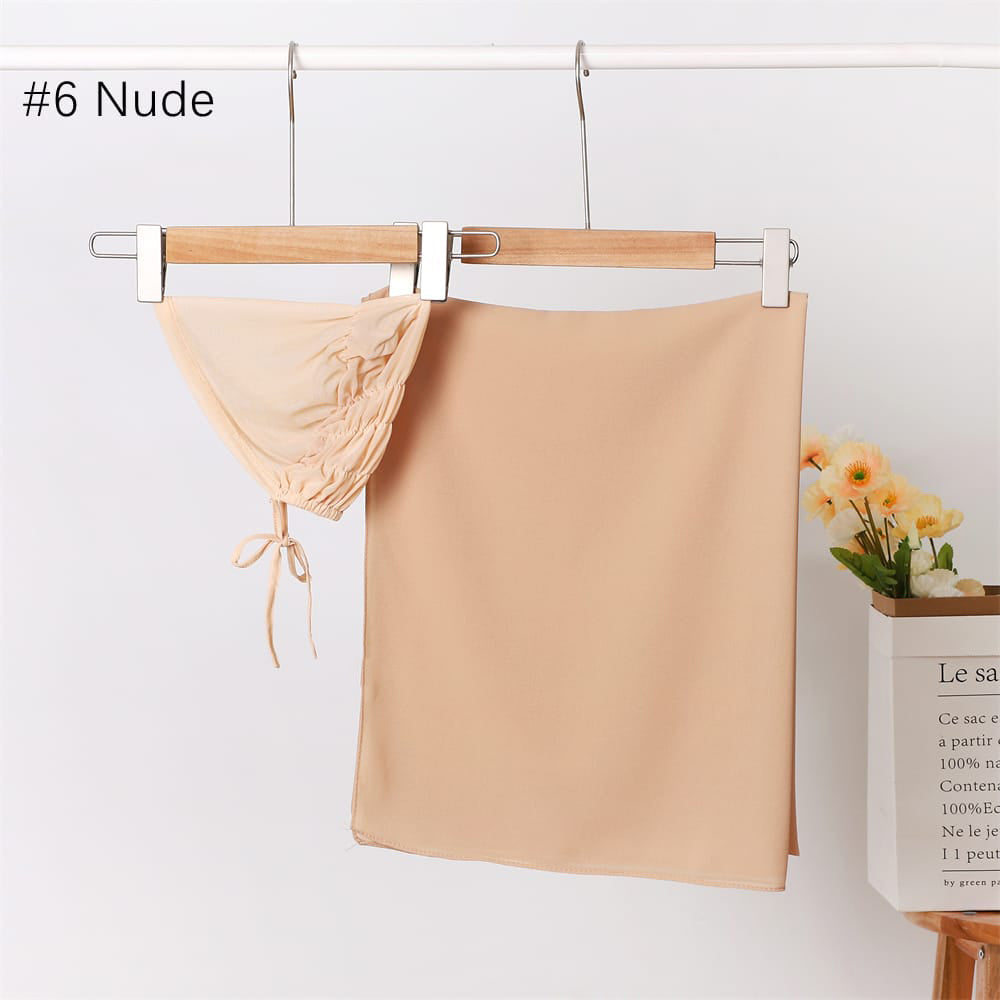 Chiffon veil with aTulle bandana
