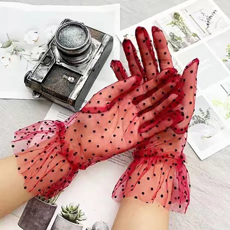 Dot Tulle Gloves