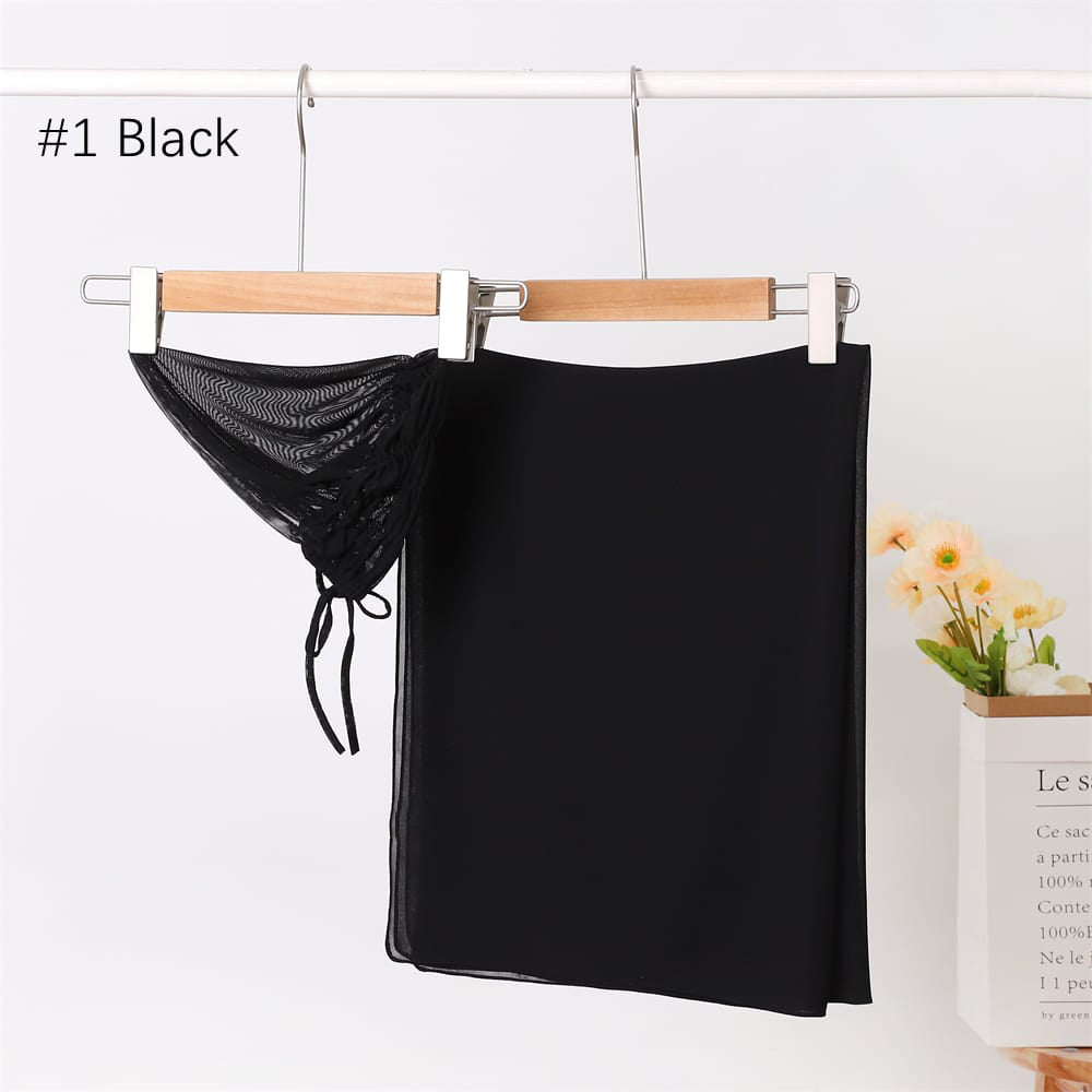 Chiffon veil with aTulle bandana