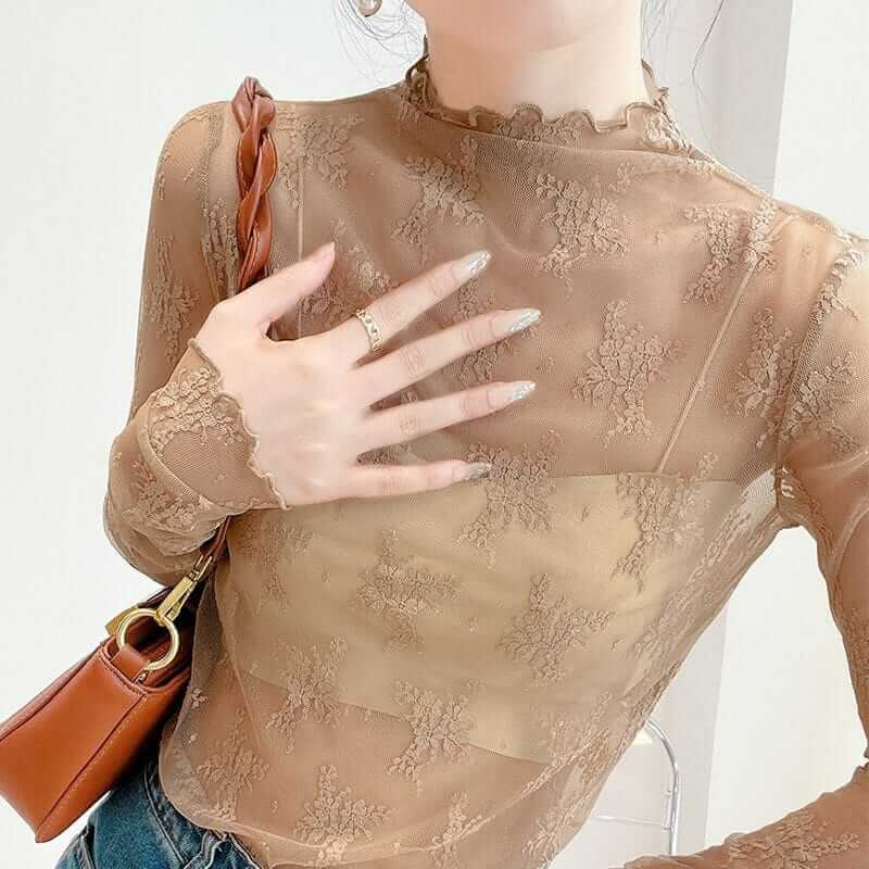 Elegant Floral French Lace Top