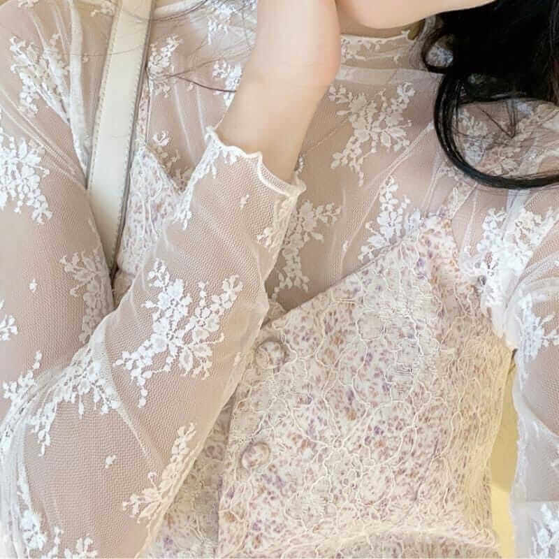 Elegant Floral French Lace Top