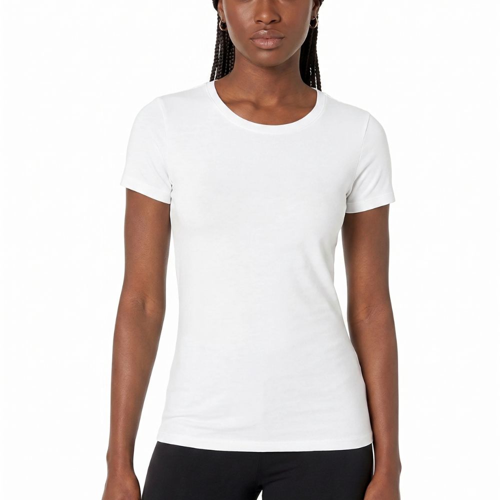 Premium Pure Cotton Short Sleeve Top | Classic Round Neck Tee
