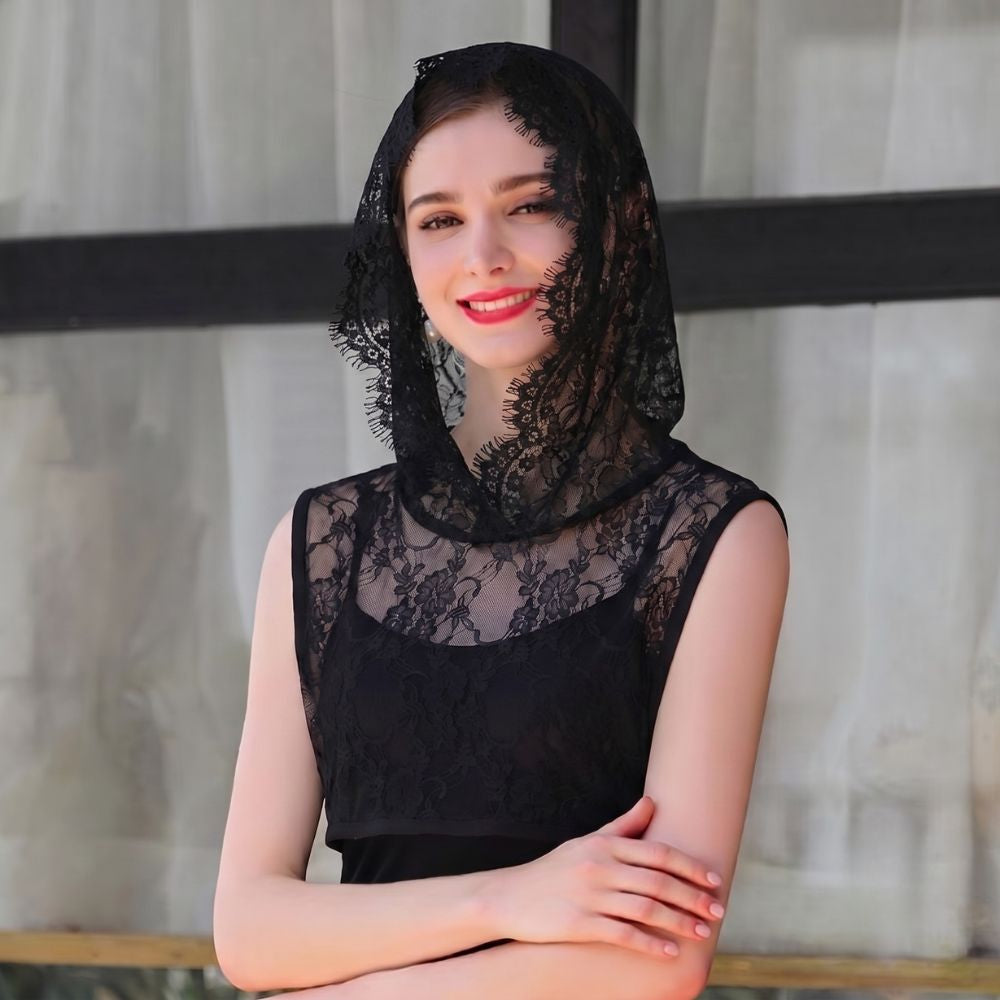 Premium 2-in-1 Lace Hijab Extension & Dickey Collar