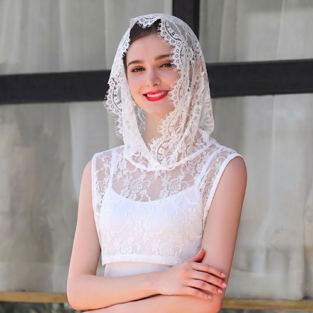 Premium 2-in-1 Lace Hijab Extension & Dickey Collar