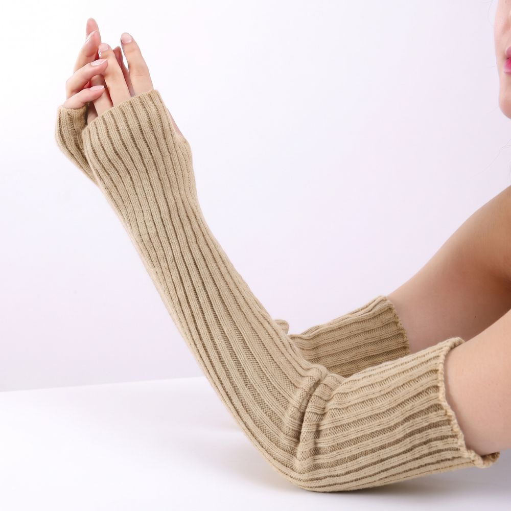 Premium Long Ribbed Knit Arm Warmers