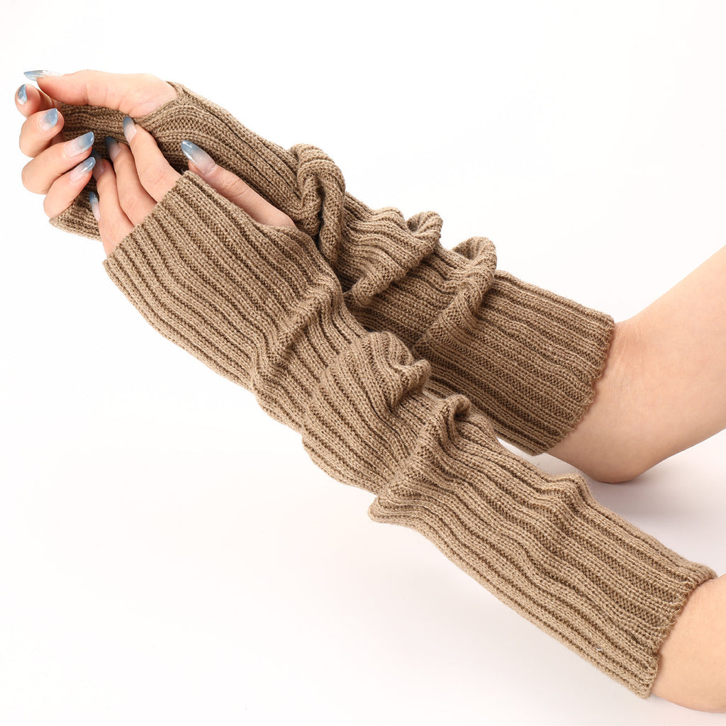 Premium Long Ribbed Knit Arm Warmers