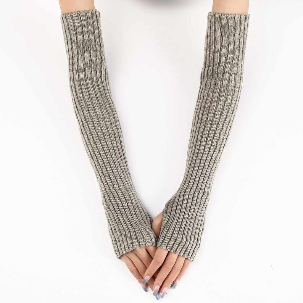 Premium Long Ribbed Knit Arm Warmers