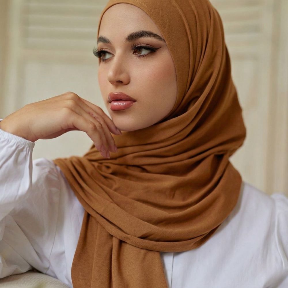 Plain Pure Cotton Jersey Hijab
