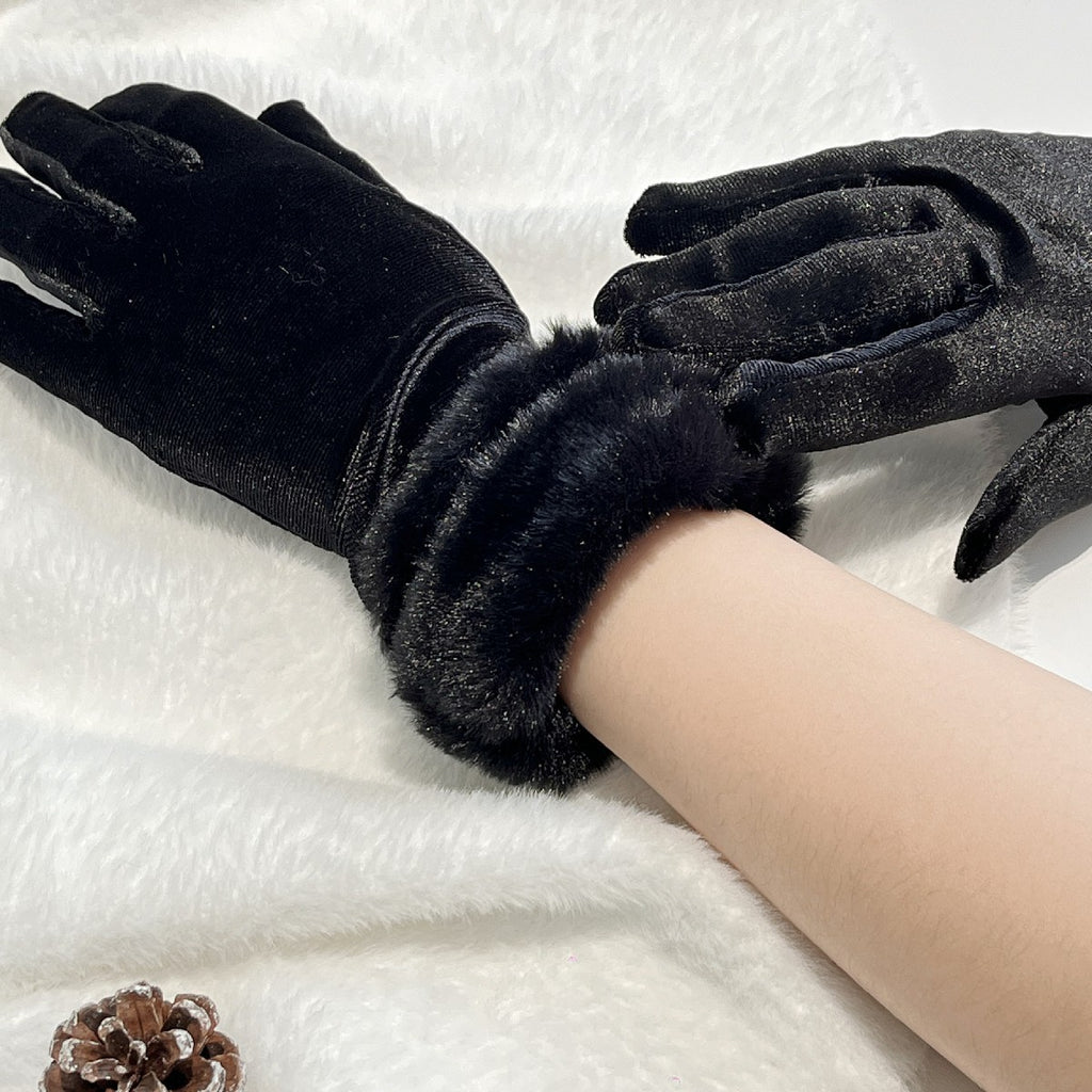 velvet gloves