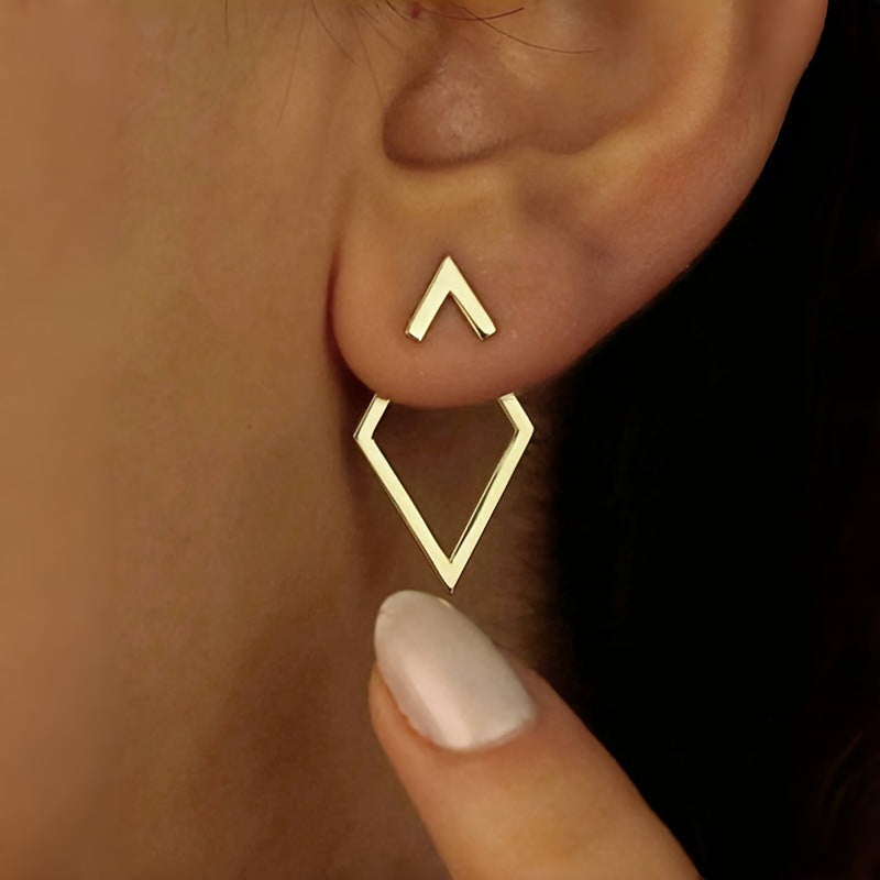 Minimalist Detachable Triangles  Earrings