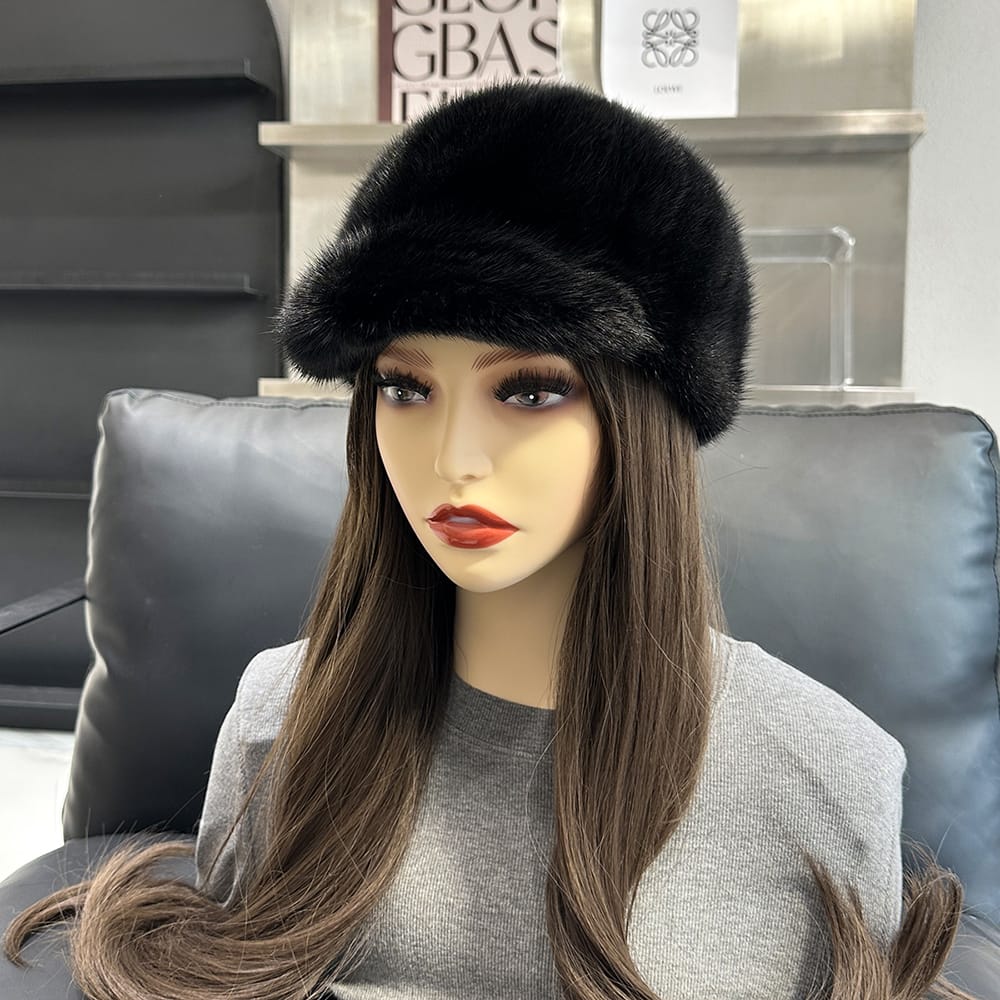 Real Mink Fur Winter Cap