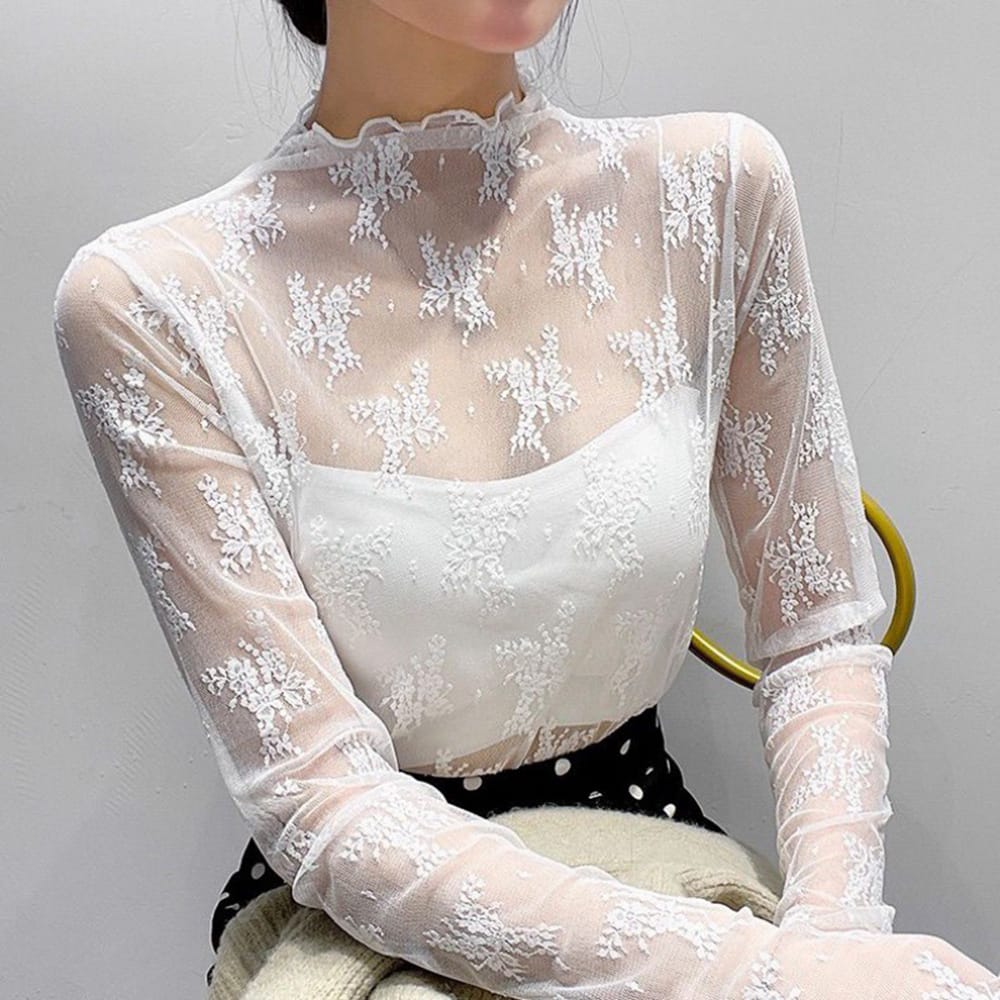 Top Silver High neck