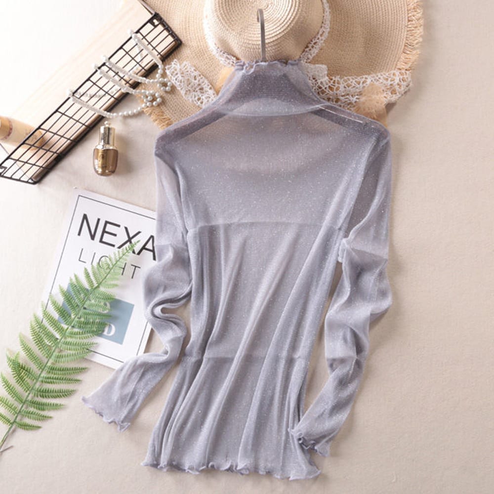 Top Silver High neck