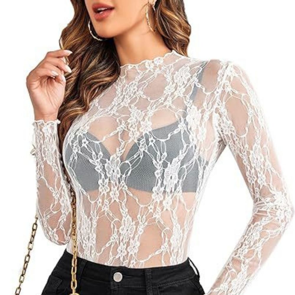 Lace Blouse Long Sleeve 405