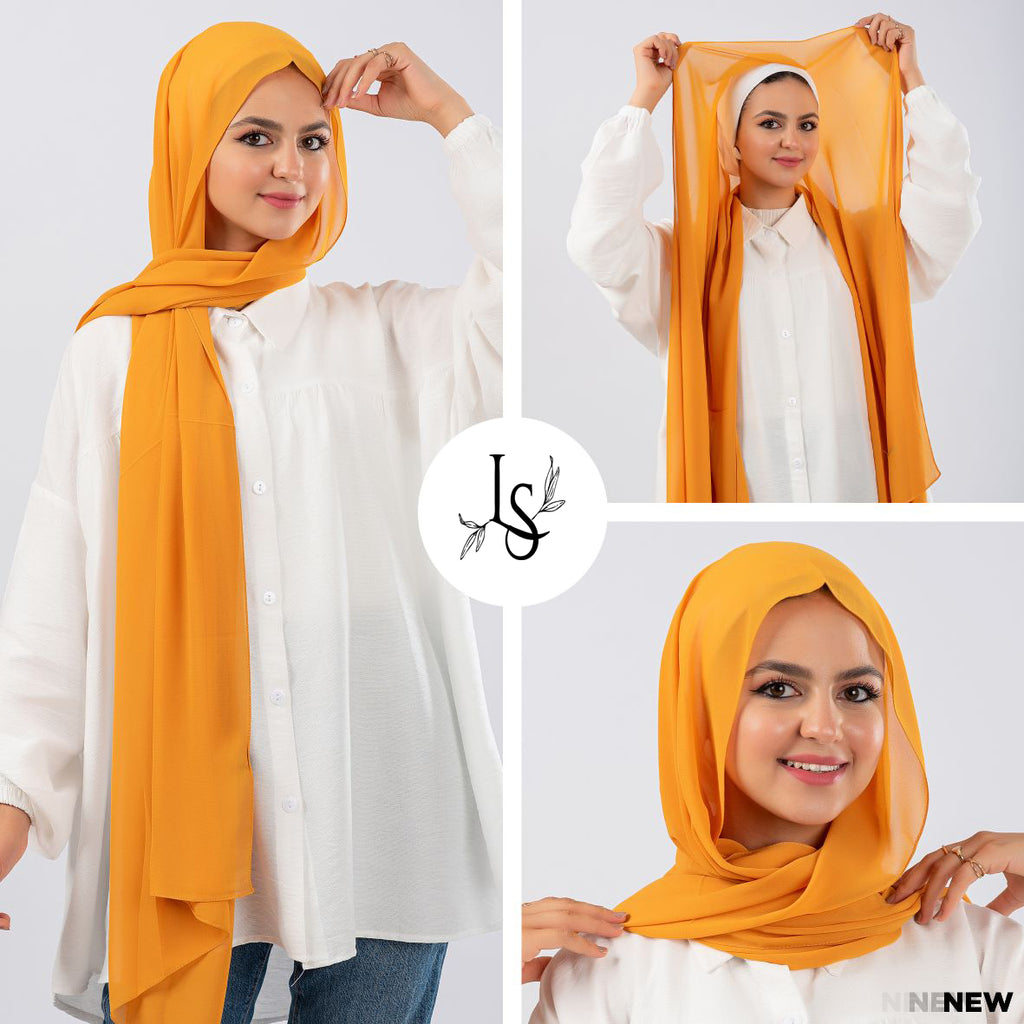 Chiffon veil with a healthy bandana