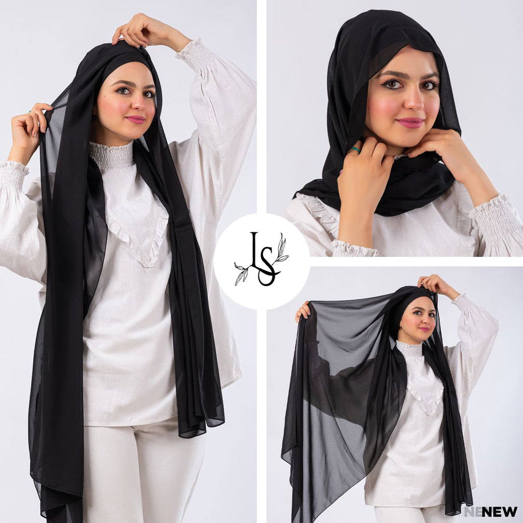 Chiffon veil with a healthy bandana